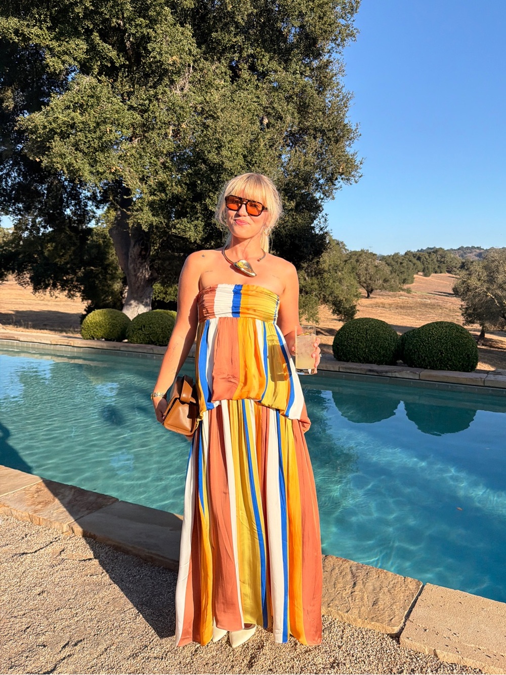 ASOS / Topshop Multicolor Striped Maxi Dress